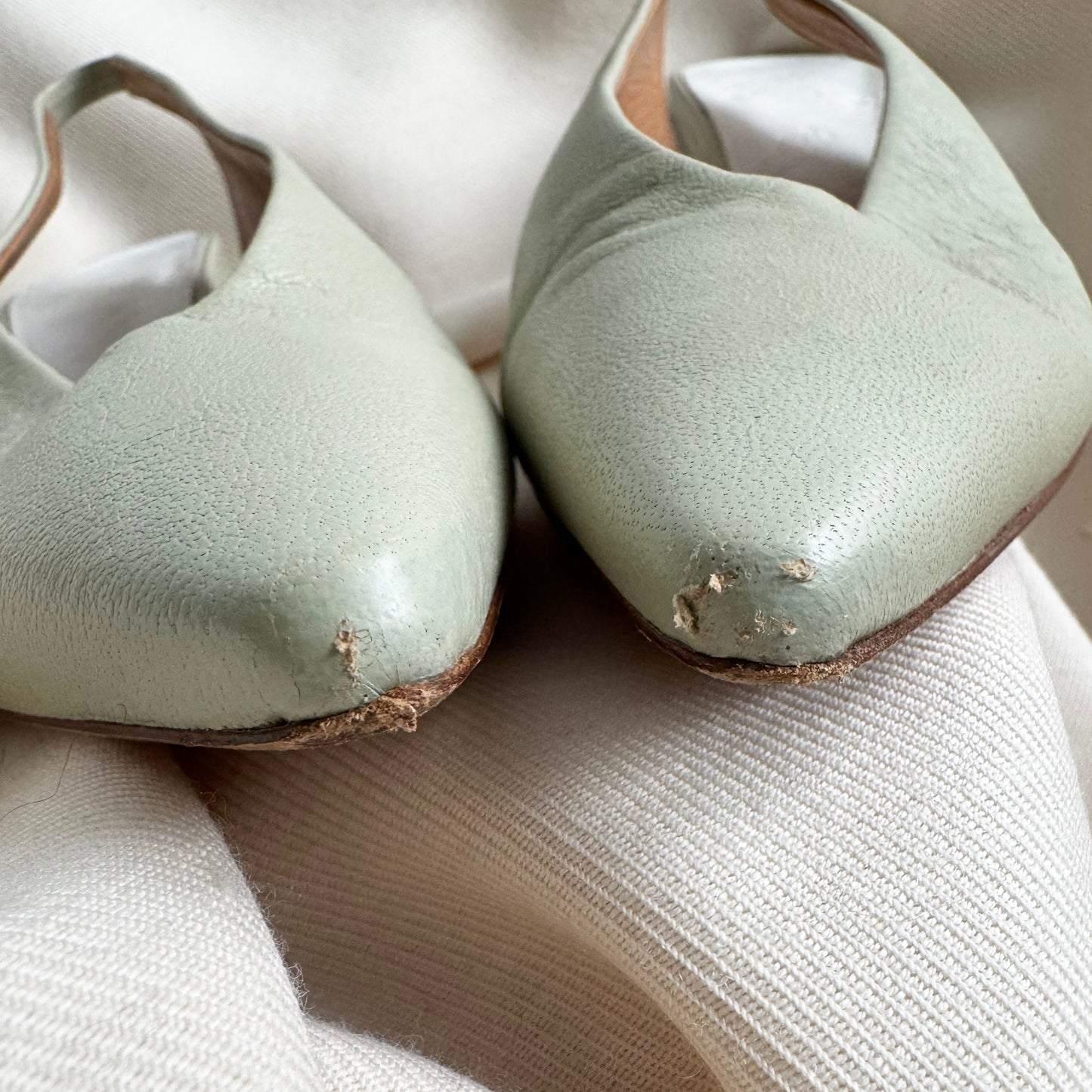 MM22 Maison Margiela Slingbacks in Pistachio Green, size 37