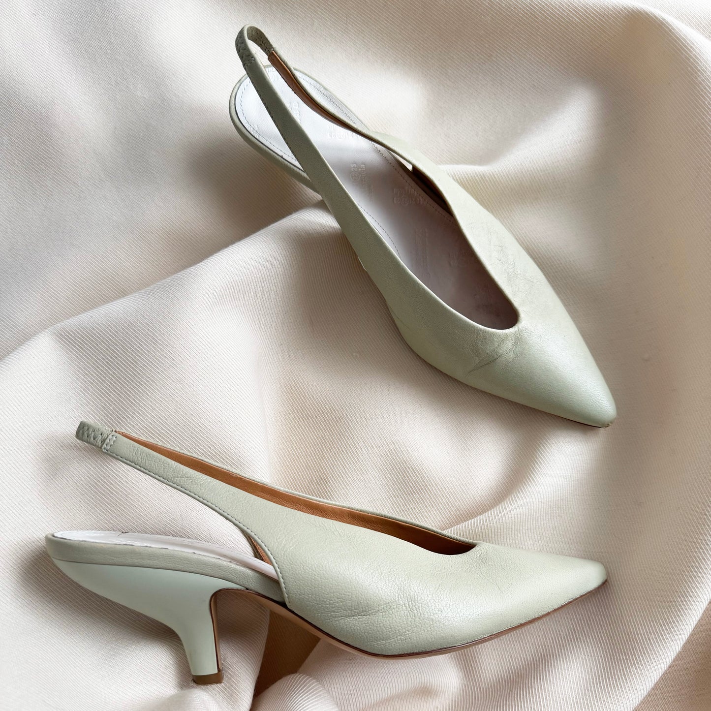 MM22 Maison Margiela Slingbacks in Pistachio Green, size 37