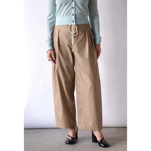 Maria McManus Drawstring Waist Cotton Pant in "Walnut", size Small