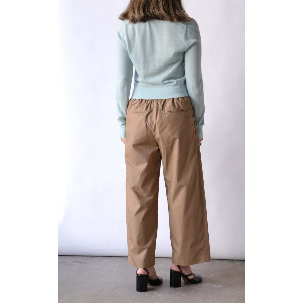 Maria McManus Drawstring Waist Cotton Pant in "Walnut", size Small