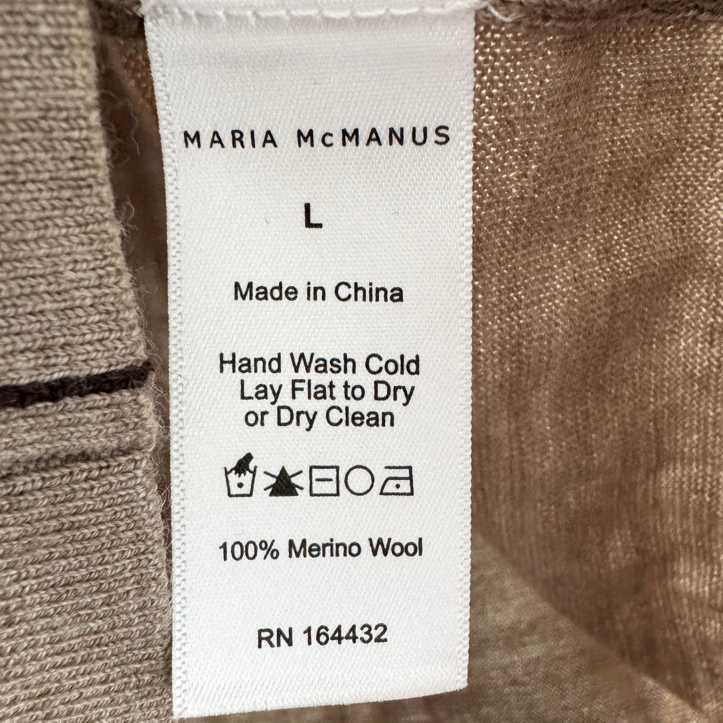 Maria McManus Beige Tiny Button Cardigan in "Stone", size Large