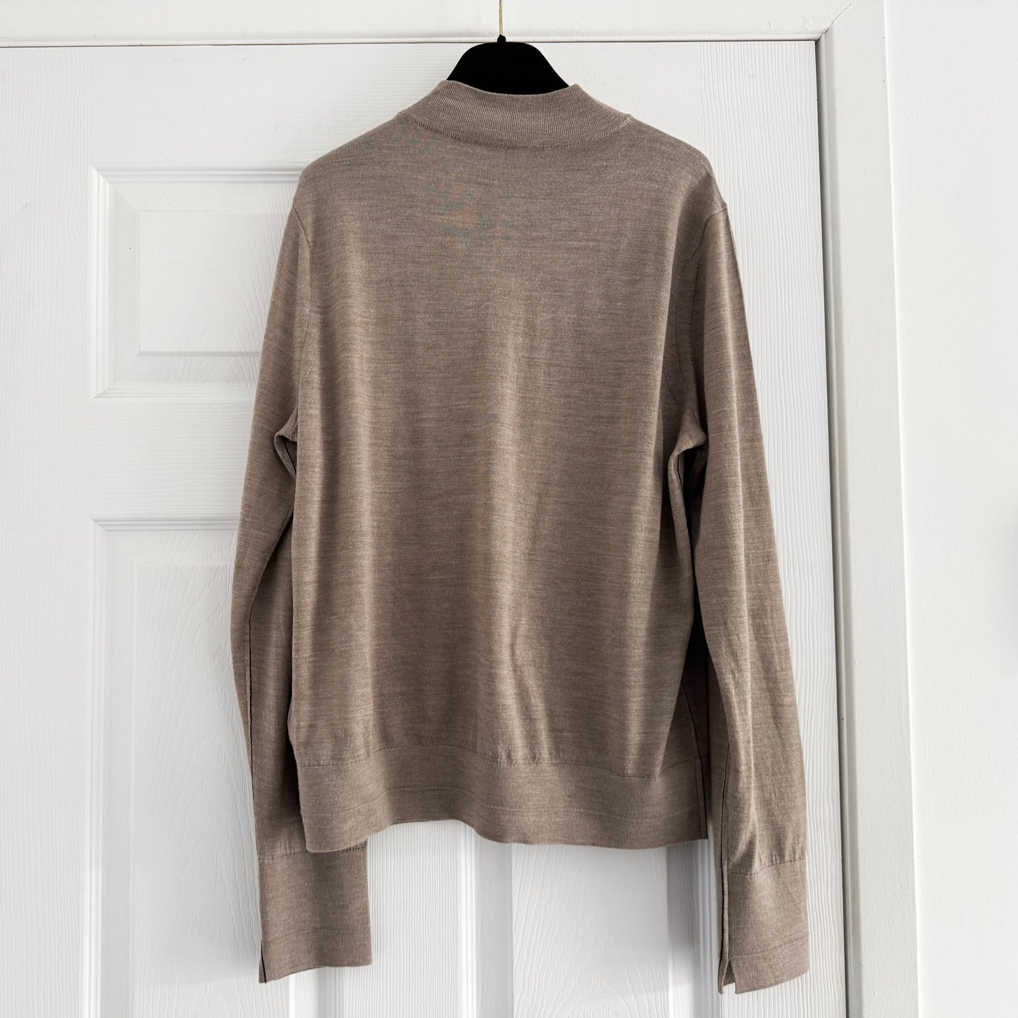 Maria McManus Beige Tiny Button Cardigan in "Stone", size Large