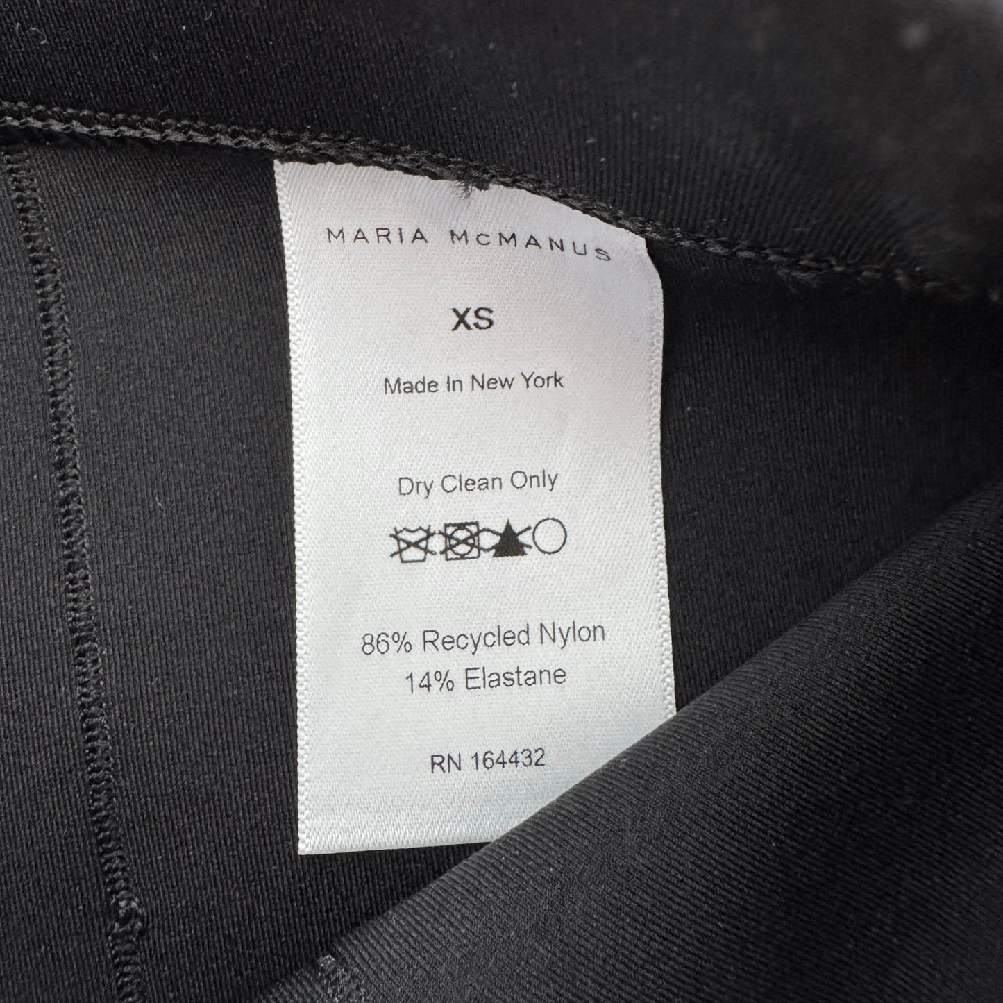 Maria McManus Recycled Nylon Bike Shorts in Black, size XS (fits XXS)