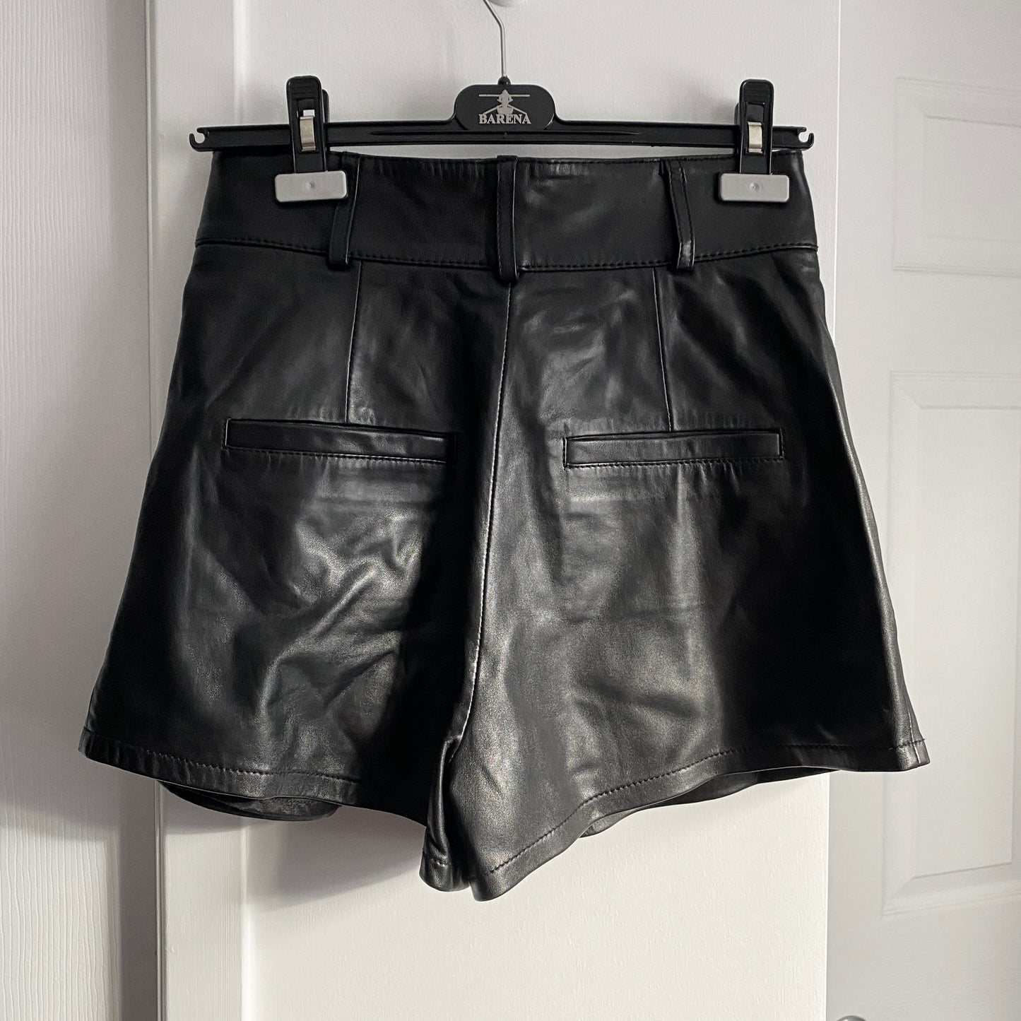 Marissa Webb Black Leather Shorts, size 2