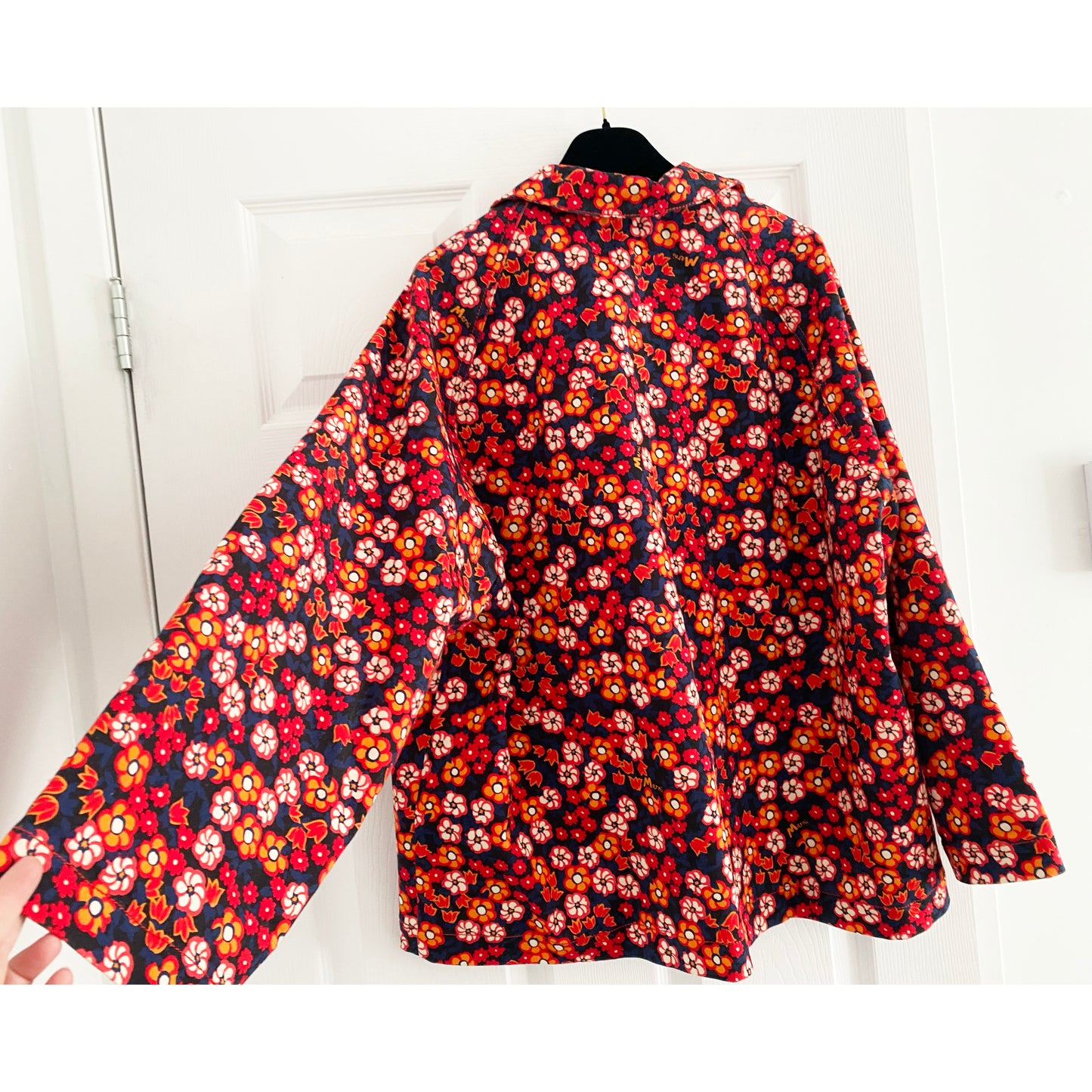 Marni Red Floral Print Jacket, size 40 (fits oversize - up to XL)