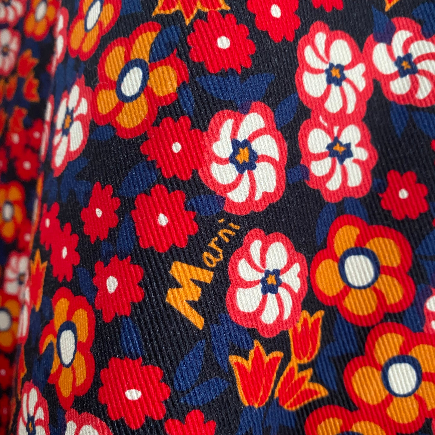 Marni Red Floral Print Jacket, size 40 (fits oversize - up to XL)