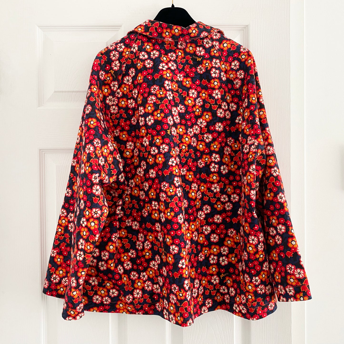 Marni Red Floral Print Jacket, size 40 (fits oversize - up to XL)