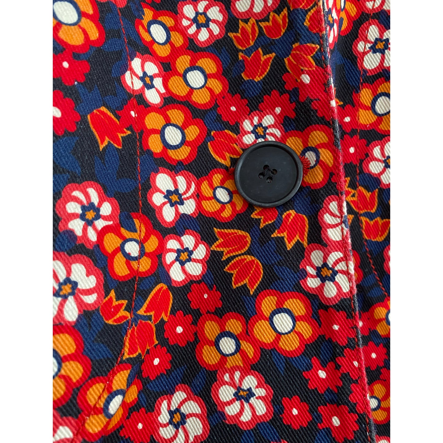 Marni Red Floral Print Jacket, size 40 (fits oversize - up to XL)