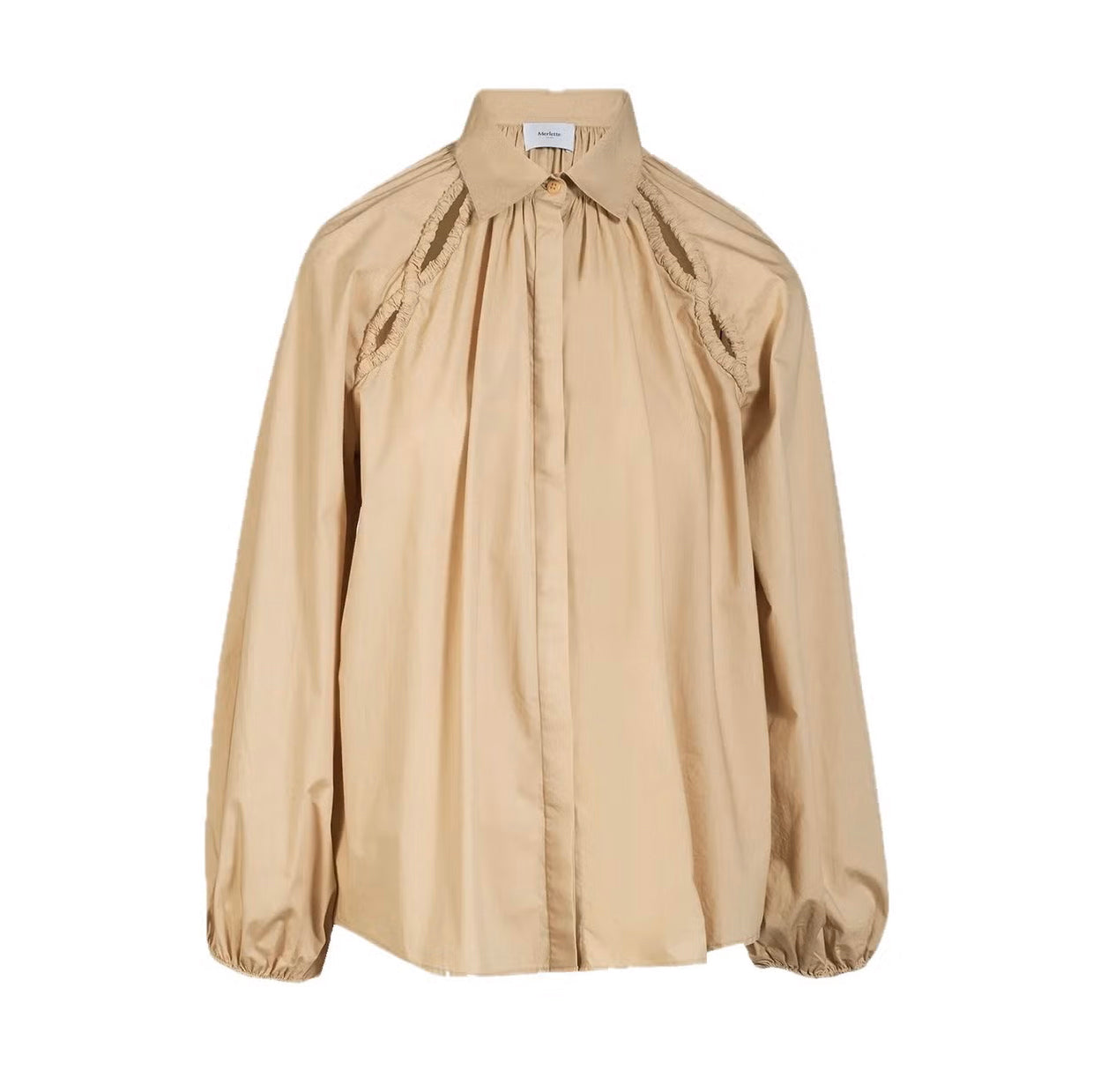 Merlette "Tiana" Cotton Top in Beige, size Small