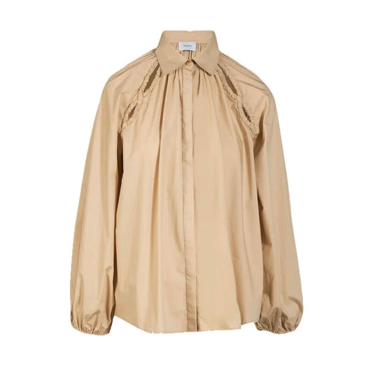 Merlette "Tiana" Cotton Top in Beige, size Small