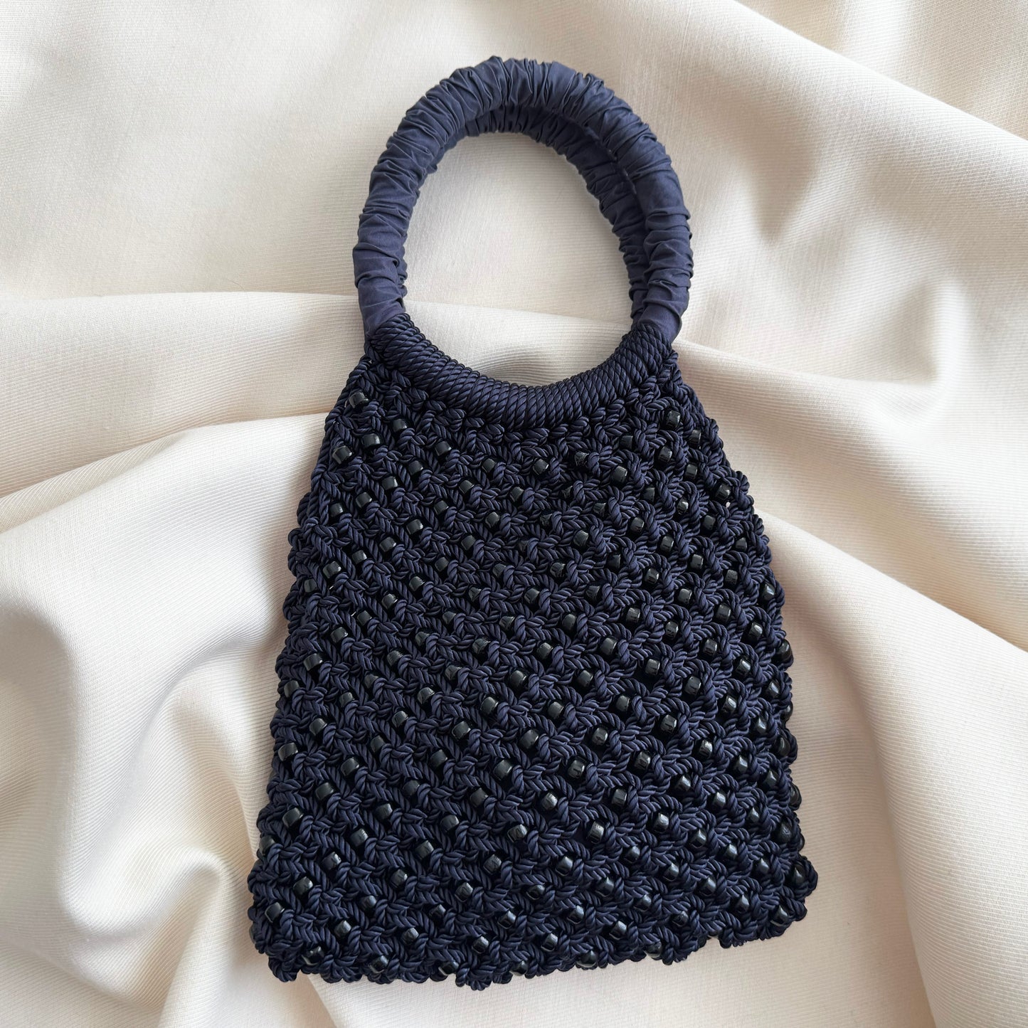 Merlette "Maris" Beaded Bag in Navy