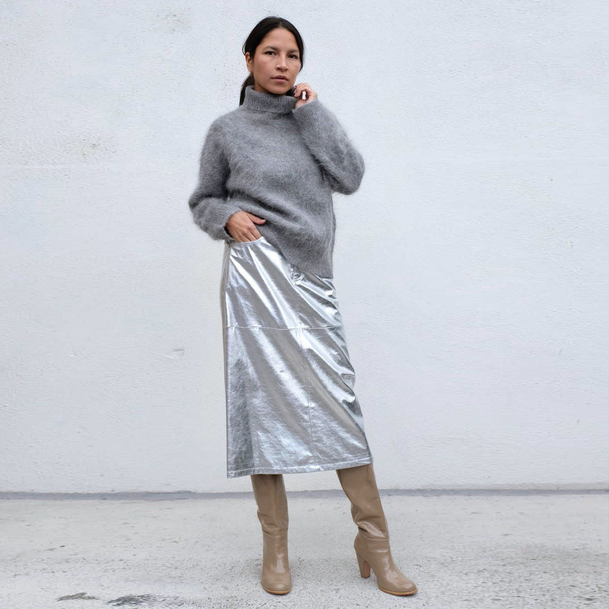 No. 6 Store "Miles" Sweater in Grey, size Medium