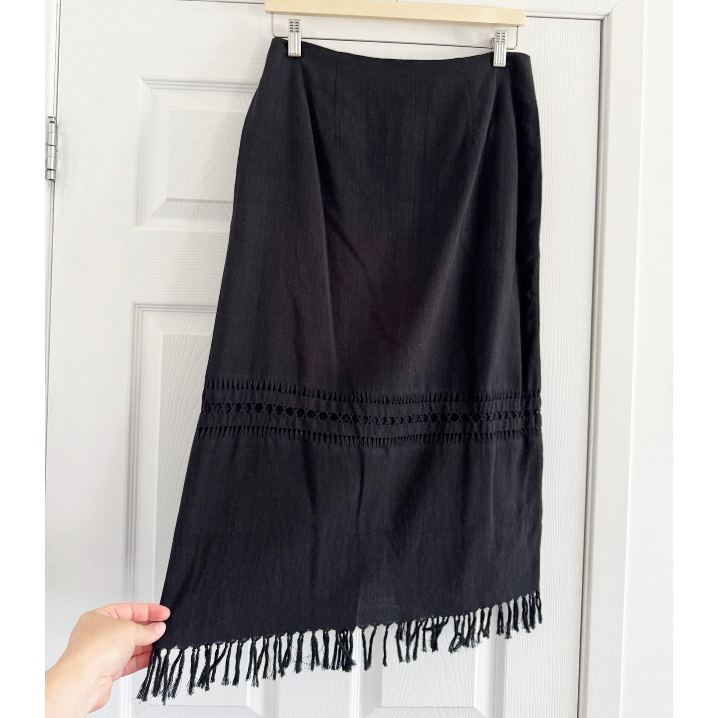Mirth "Lombok" Cotton Skirt in Black, size Small