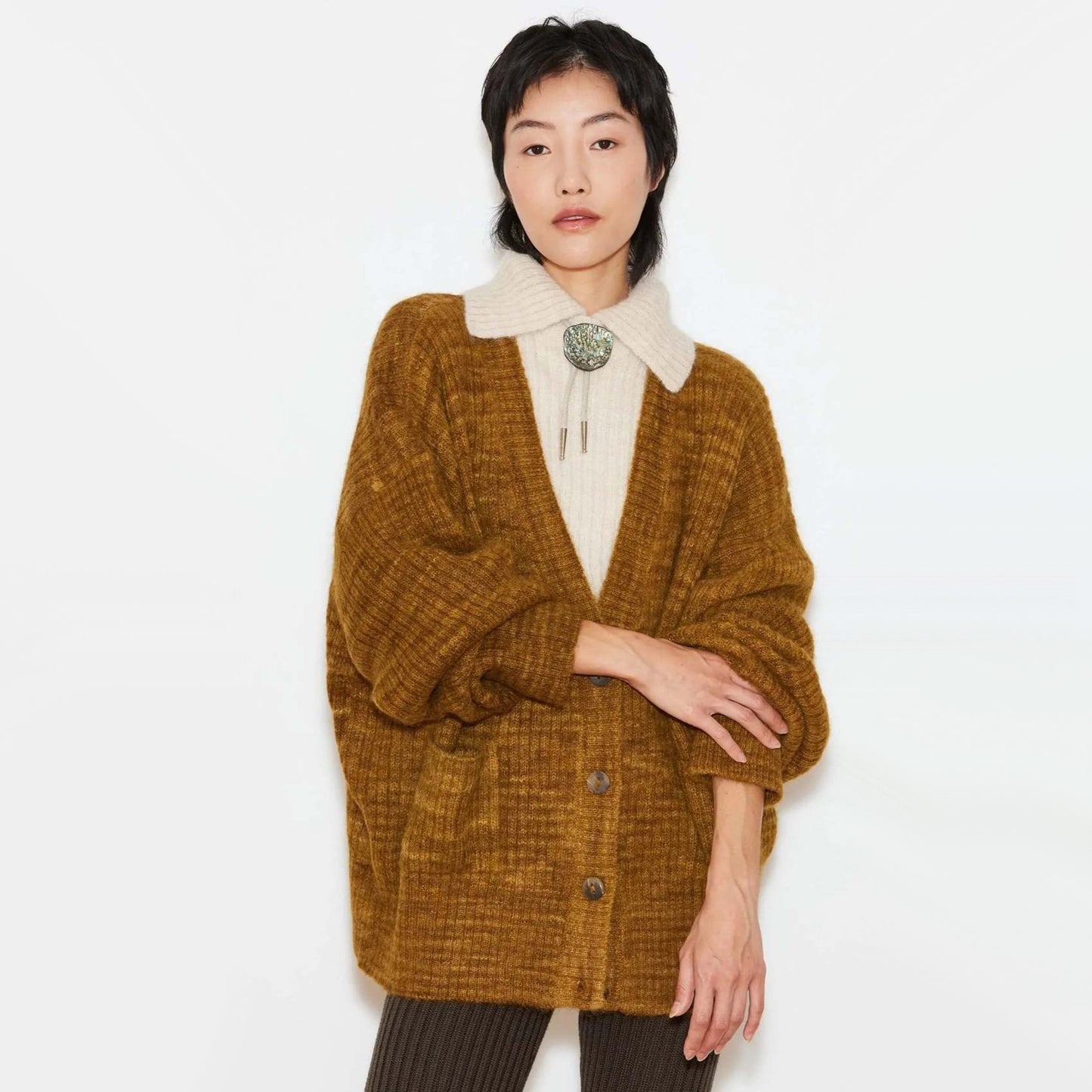 Misha & Puff "Verso" Cardigan in "Antique Brass", size M/L (fits like XL)