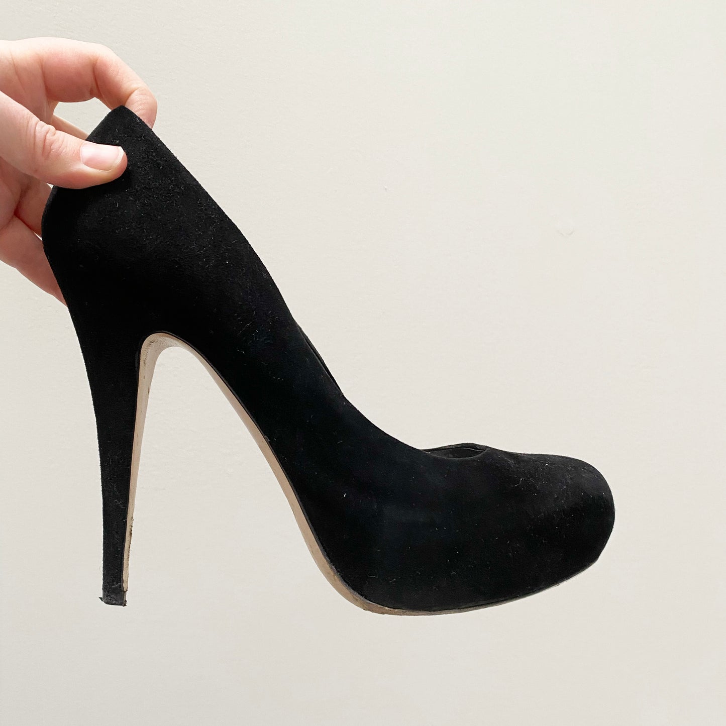 Escarpins à plateforme en daim noir Miu Miu, taille 40