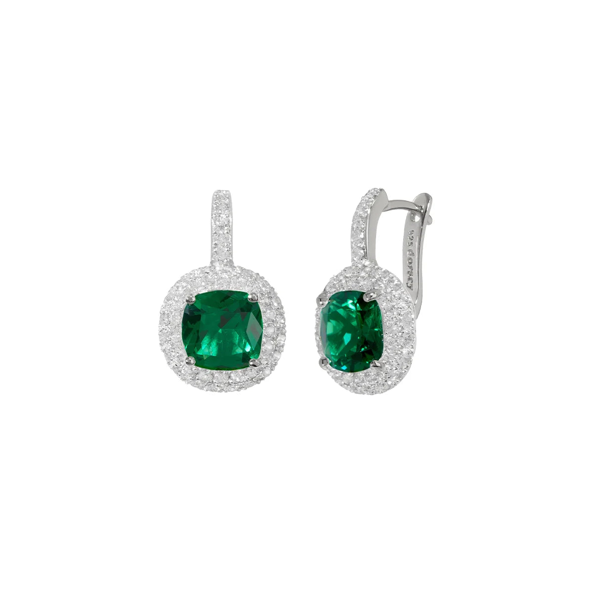 Dorsey "Moreau" Nano Crystal Emerald Earrings