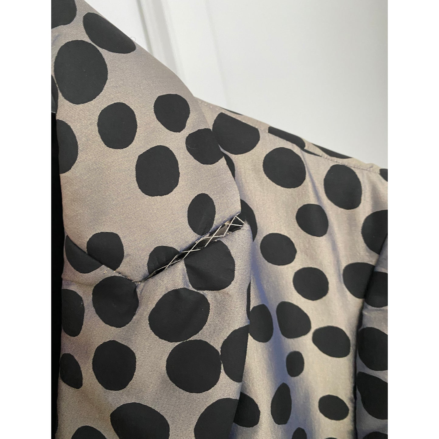 Moschino Cheap and Chic Polka Dot Silk Coat, size 38 (fits XXS-XS)