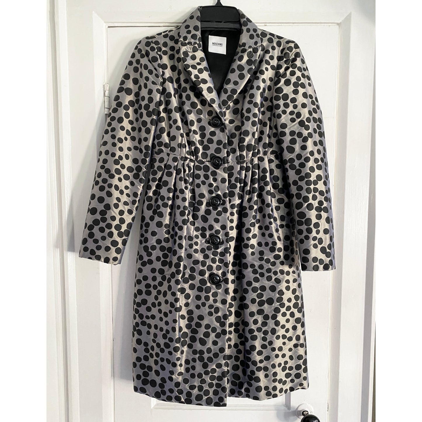 Manteau Moschino Polka Dot, taille 38 (XS) ** tel quel **