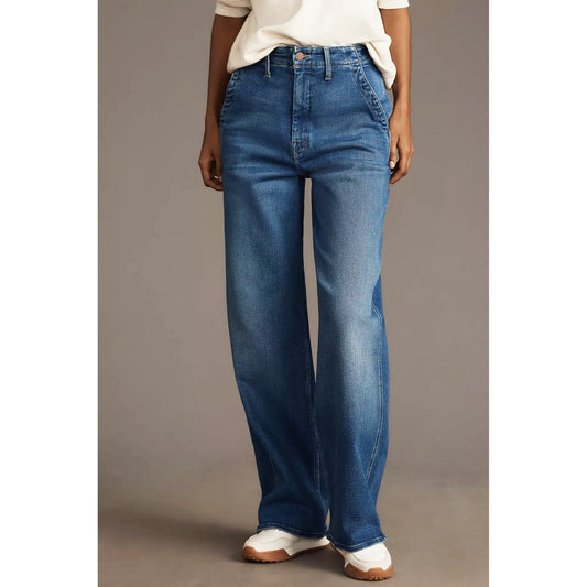Mother "Major Zip Skimp" Jeans in "Work Hard Play Hard", size 25