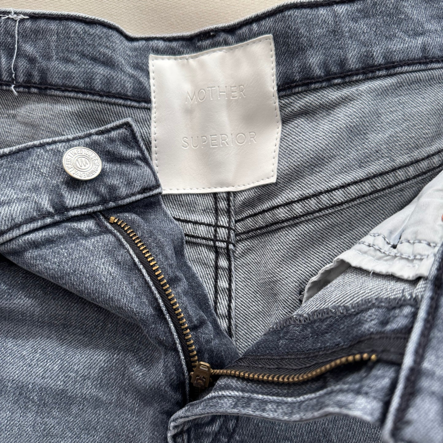 Mother Denim "Undercover" Frayed Shorts in "Drawing A Blank", size 27