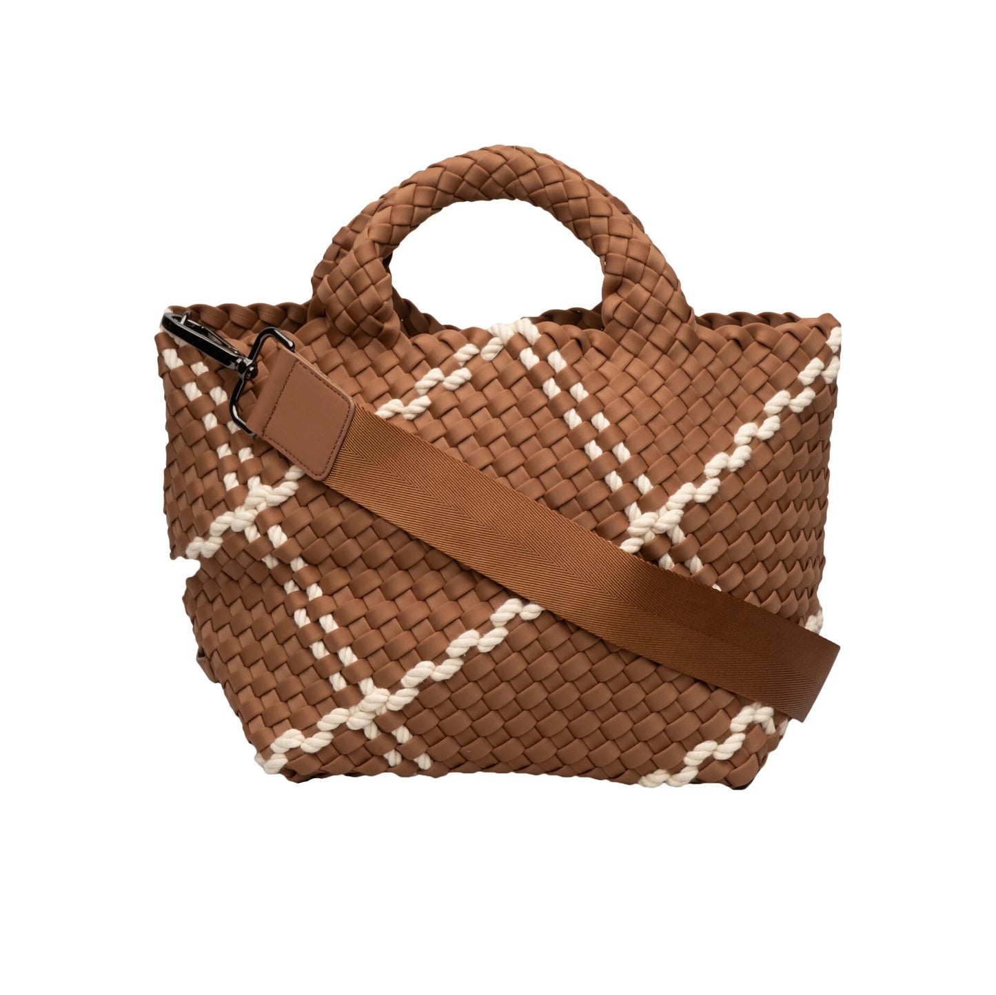 NAGHEDI Small "St. Barths" Rope Neoprene Tote Bag in "Cove"