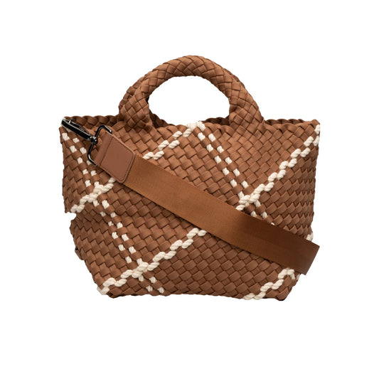 NAGHEDI Small "St. Barths" Rope Neoprene Tote Bag in "Cove"