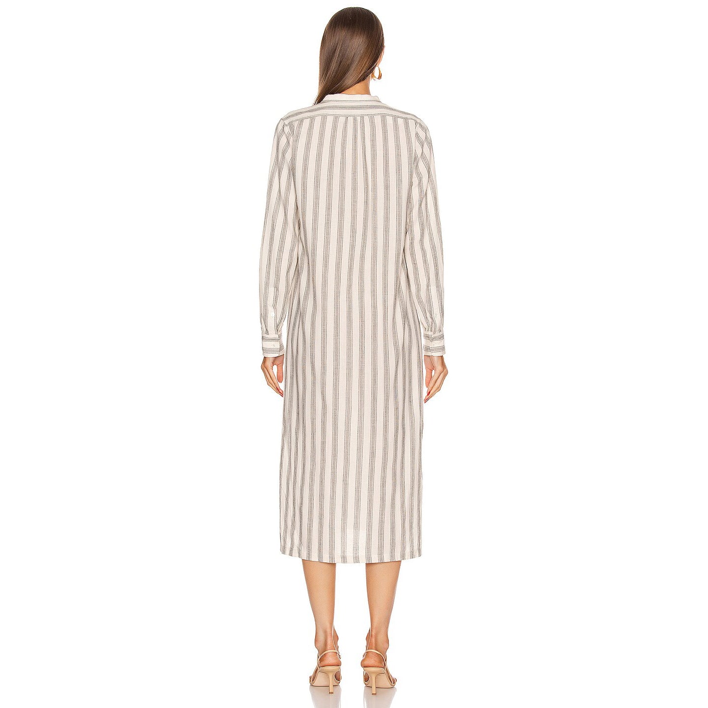 Nili Lotan "Malia" Striped Dress in Natural, size Medium