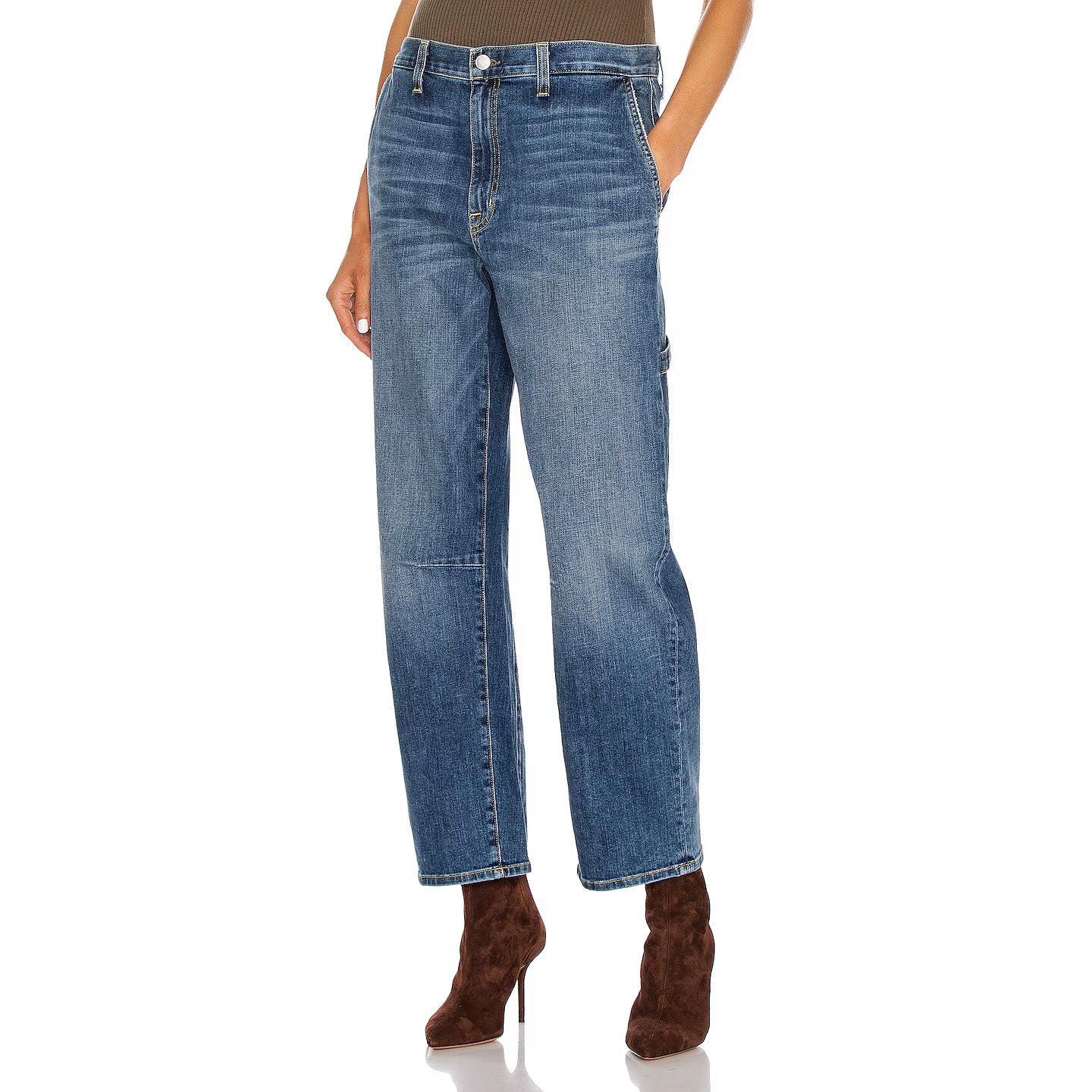 Nili Lotan Carpenter Jean in Classic Wash, size 29 (fits 29/30)