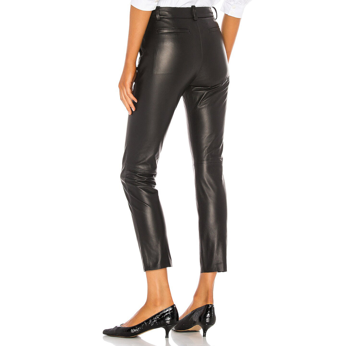 Nili Lotan "Montauk" Leather Pants in Black, size 6