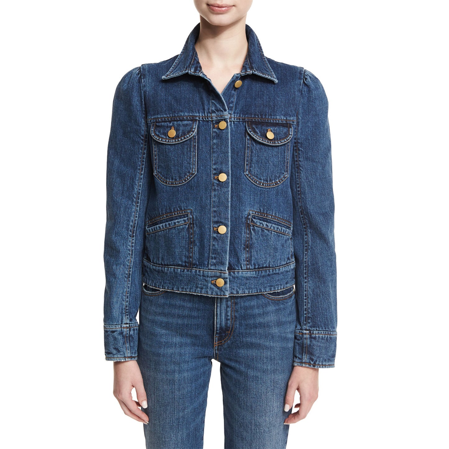 CO Denim Jacket, size Large (fits a slim size Medium)