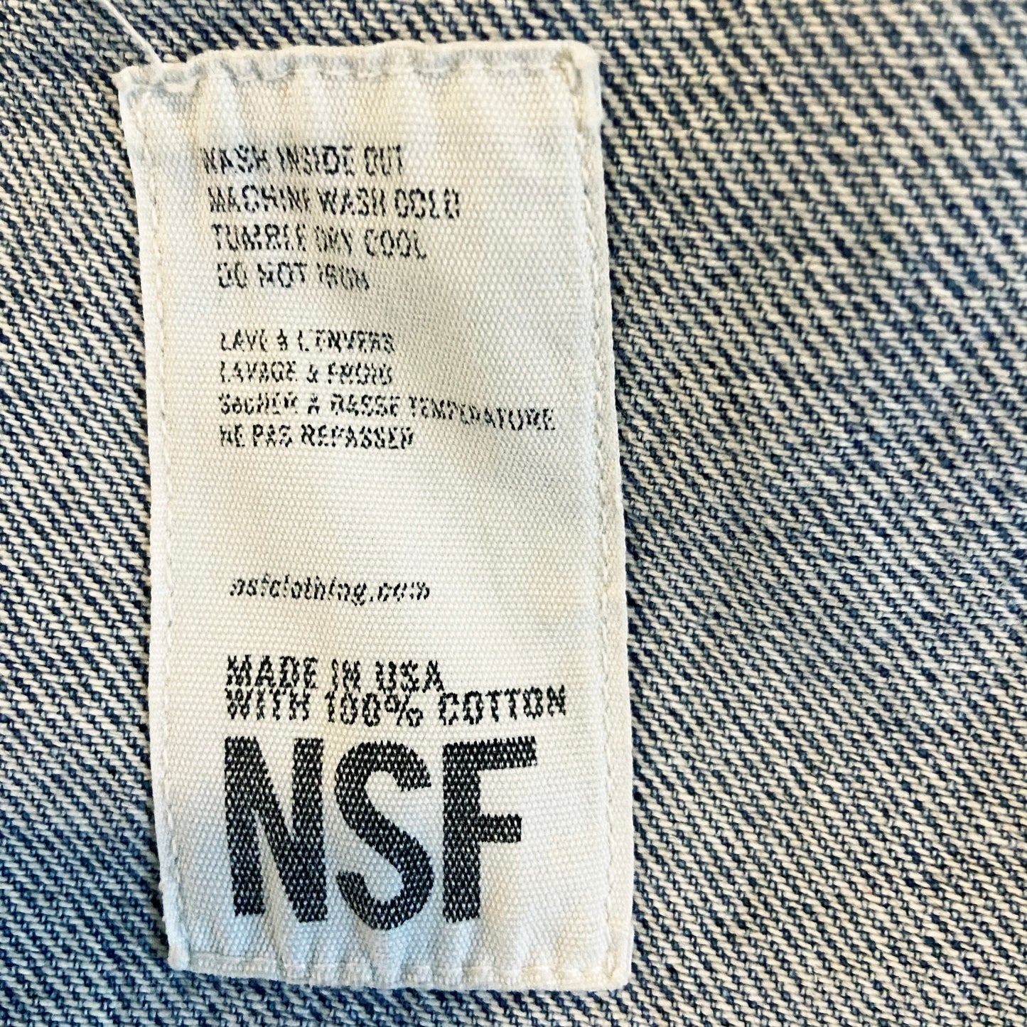 NSF "Welder" Denim Shirt/Jacket, size Small