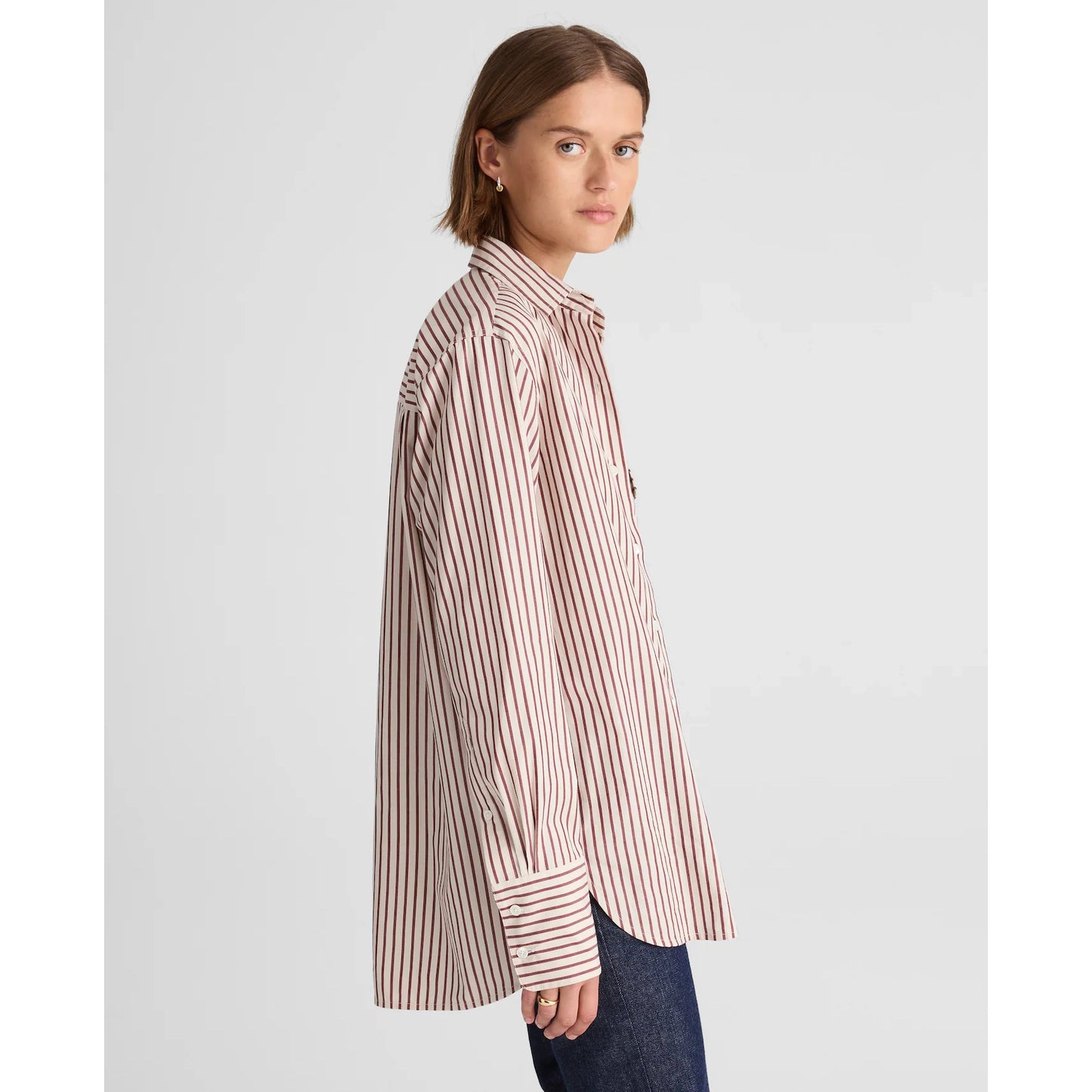 Alexa Chung x Madewell "Lou" Poplin Shirt in "Aroma", size Small