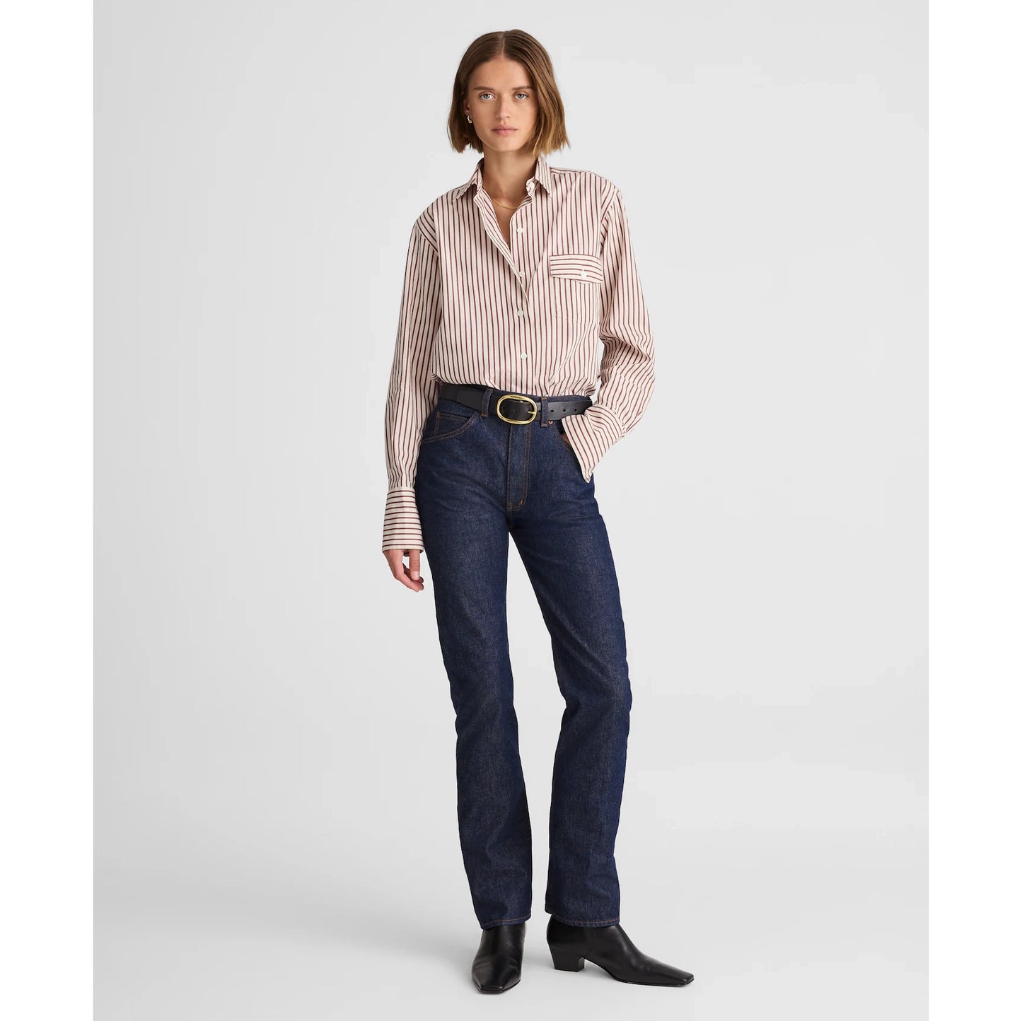 Alexa Chung x Madewell "Lou" Poplin Shirt in "Aroma", size Small