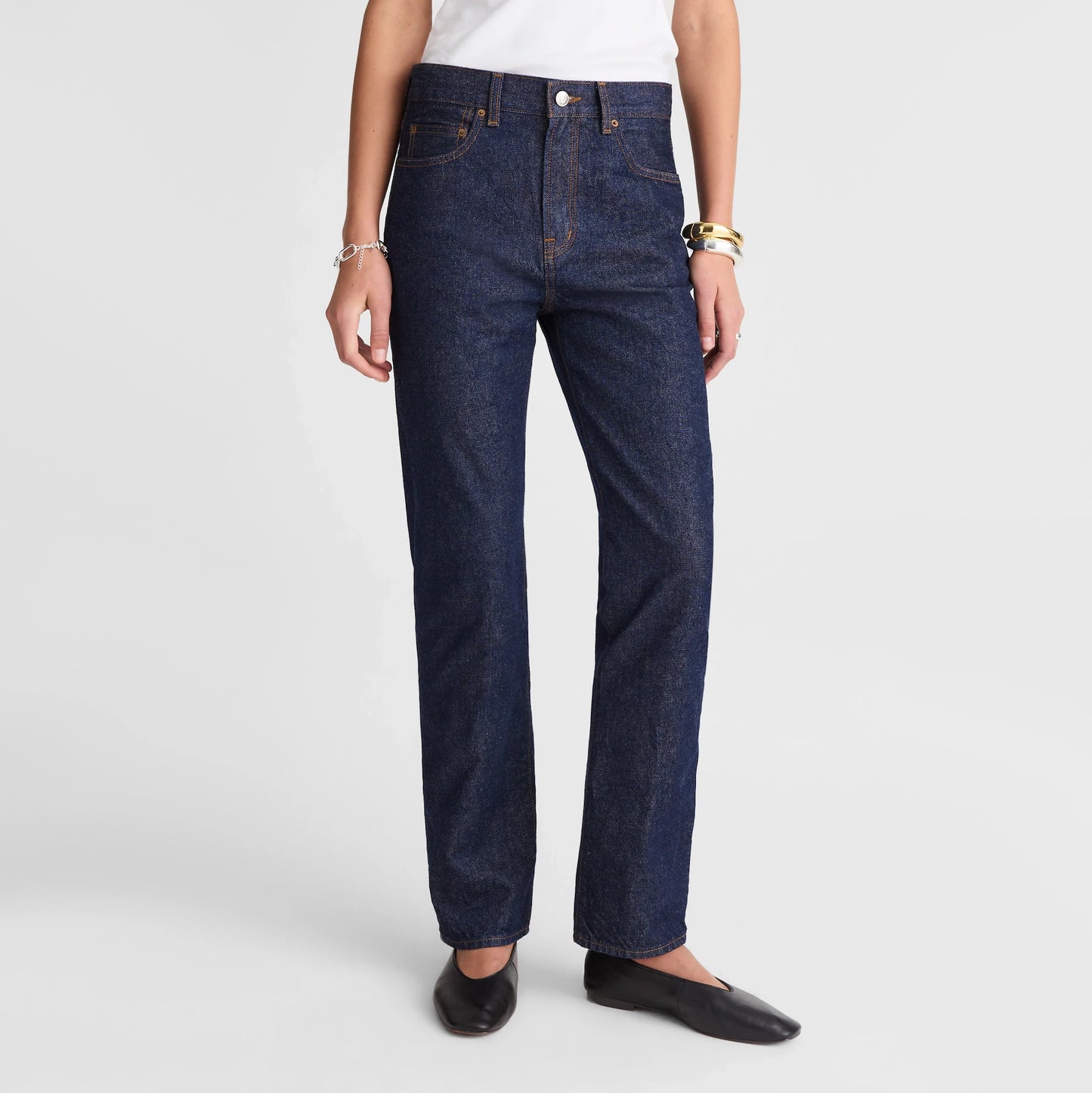 Alexa Chung x Madewell "Franny" Straight Jean in Rinse Wash, size 28
