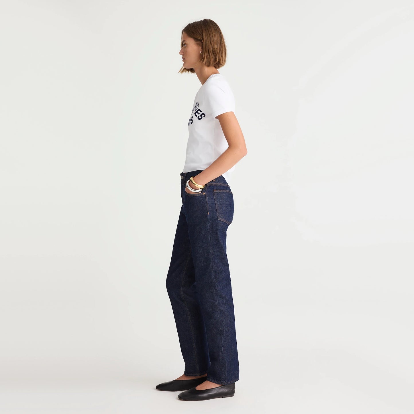Alexa Chung x Madewell "Franny" Straight Jean in Rinse Wash, size 28
