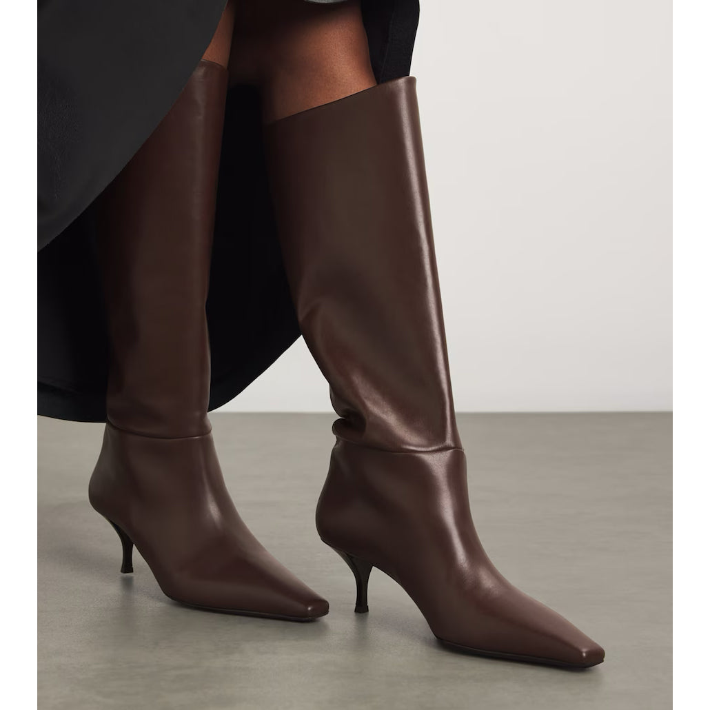 Neous "Rami Tubo" Knee-High 50mm Boots in Dark Brown, size 7