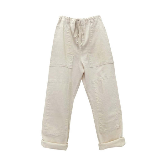 Nico Nico "Bruno" patchwork pant in off-white, Size Medium
