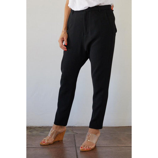 Nili Lotan Crepe Paris Pants in Black, size 4