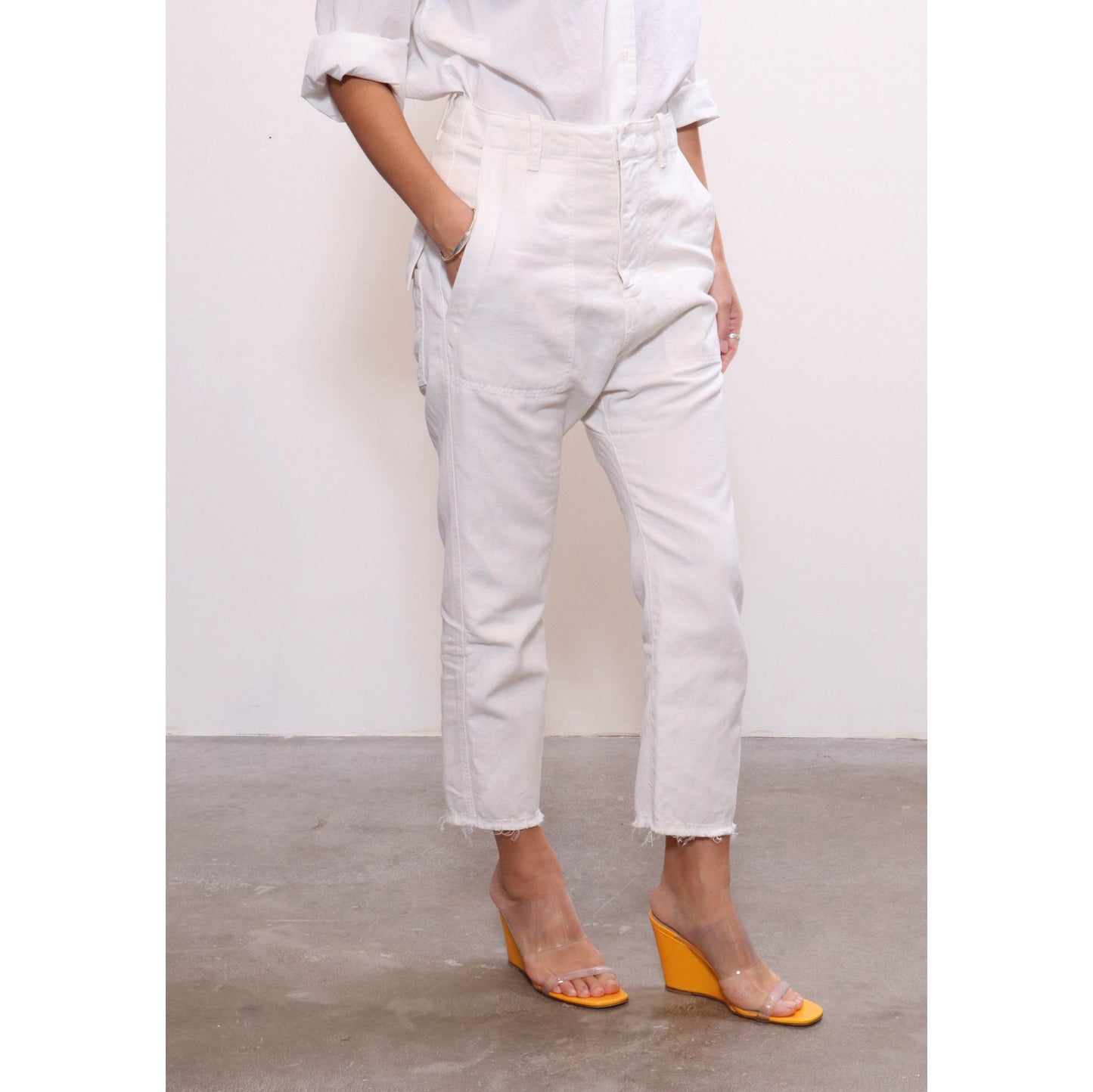 Nili Lotan Luna Pants in Eggshell, size 00 (fits like 0)