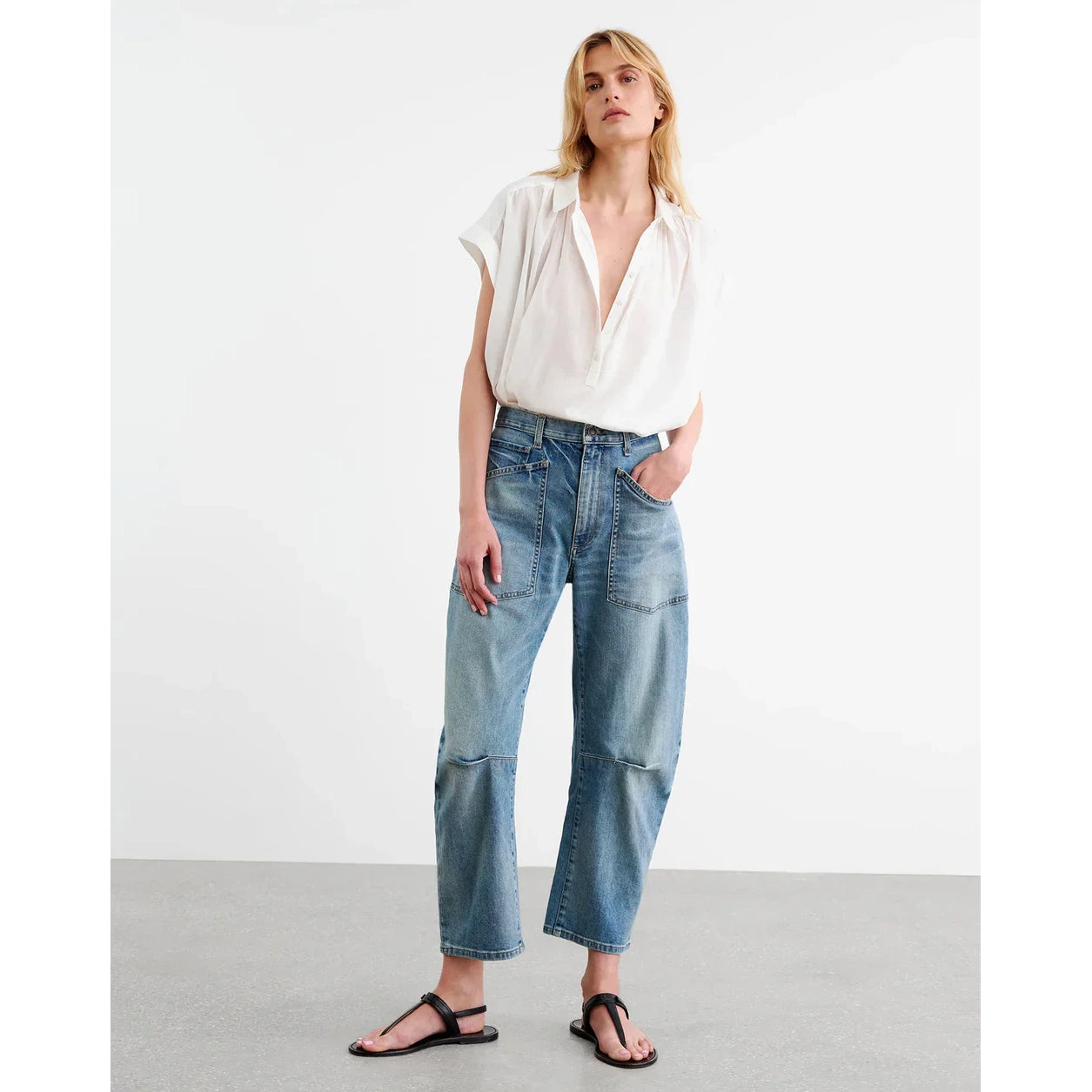 Nili Lotan "Shon" Jeans in "Summer Wash", size 25