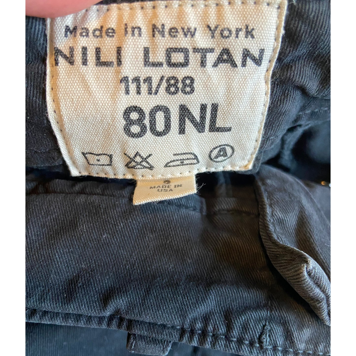 Nili Lotan "Tomboy" Pant in Carbon, size 2 (fits 2/4)