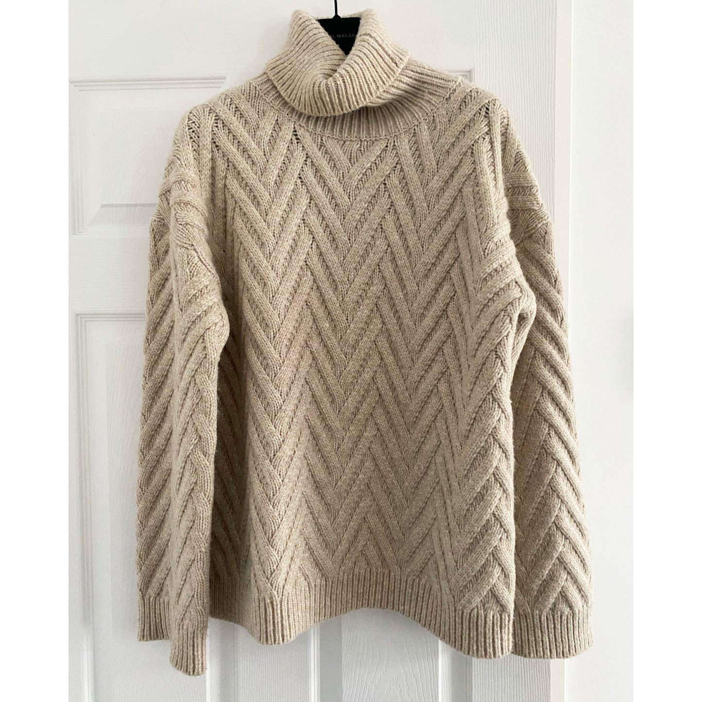 Nili Lotan "Lee" Chevron Turtleneck, size XS (fits oversize)