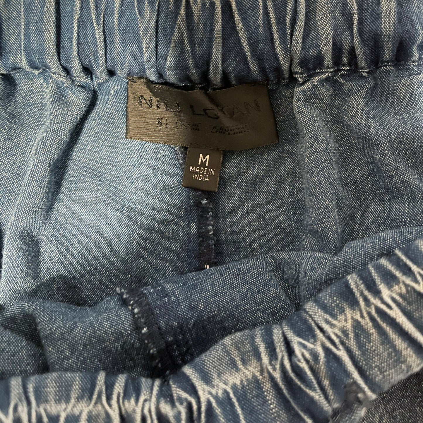 Nili Lotan "Tilly" Chambray Shorts, Size Medium