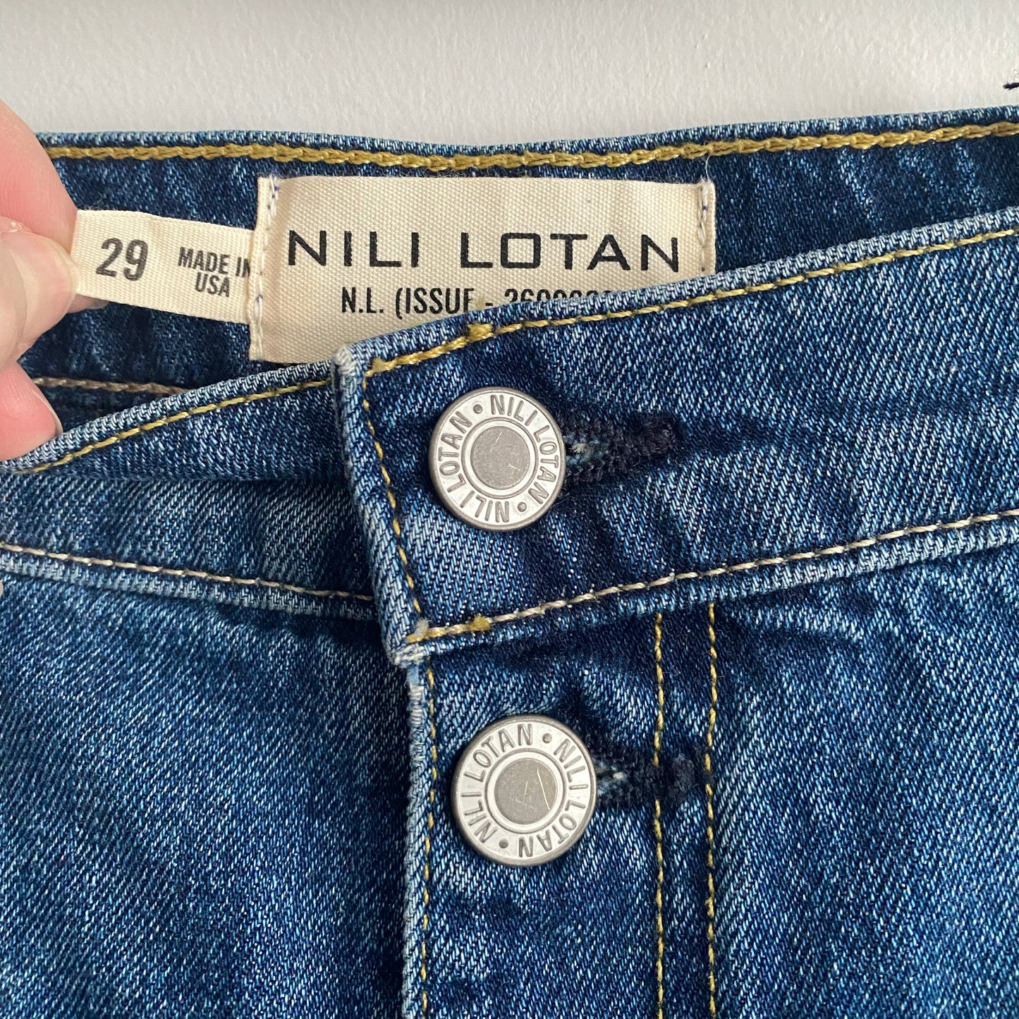 Nili Lotan "Mollie" Denim Shorts, size 29