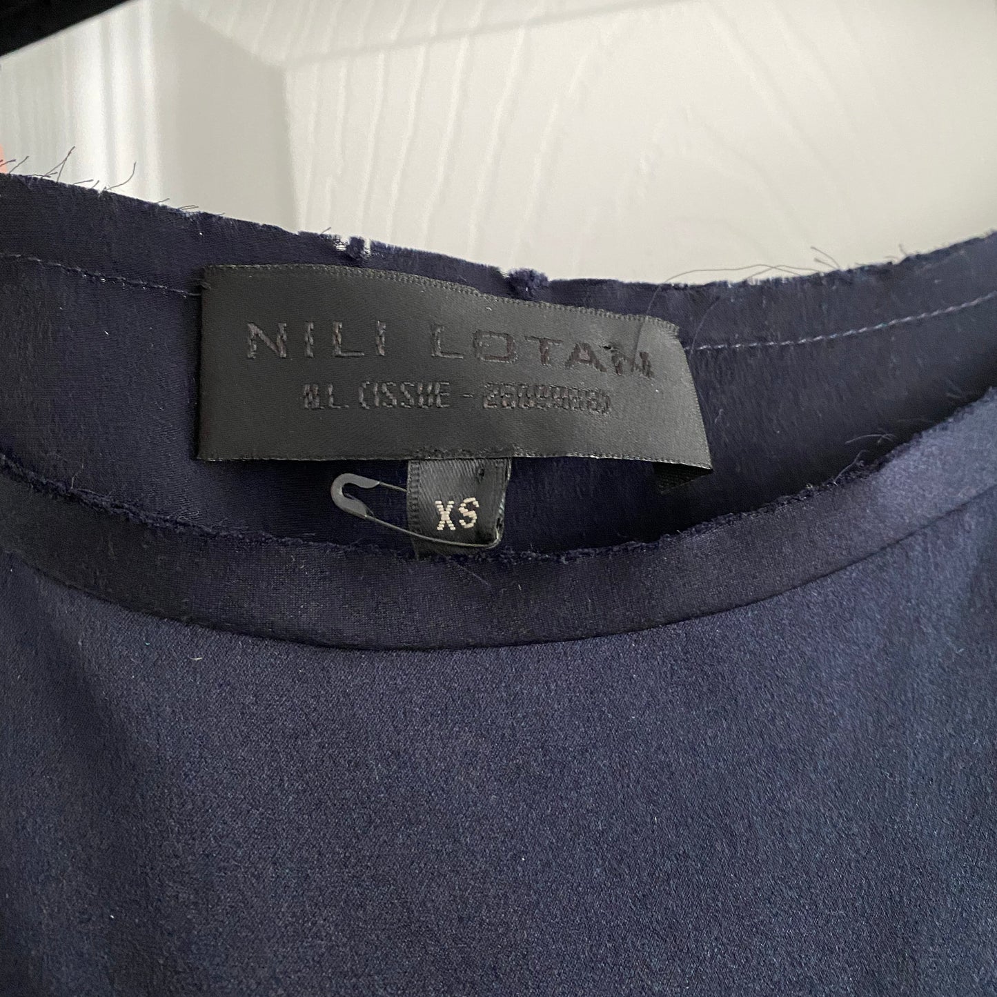 Nili Lotan "Eva" Navy Satin Dress, size XS