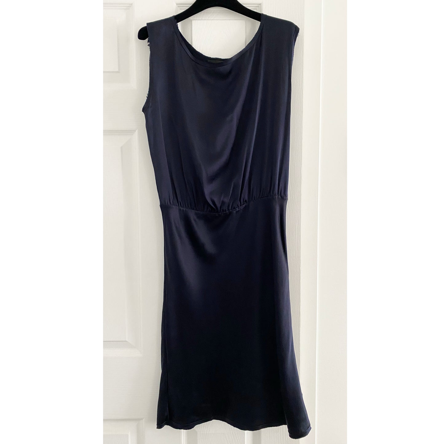 Nili Lotan "Eva" Navy Satin Dress, size XS