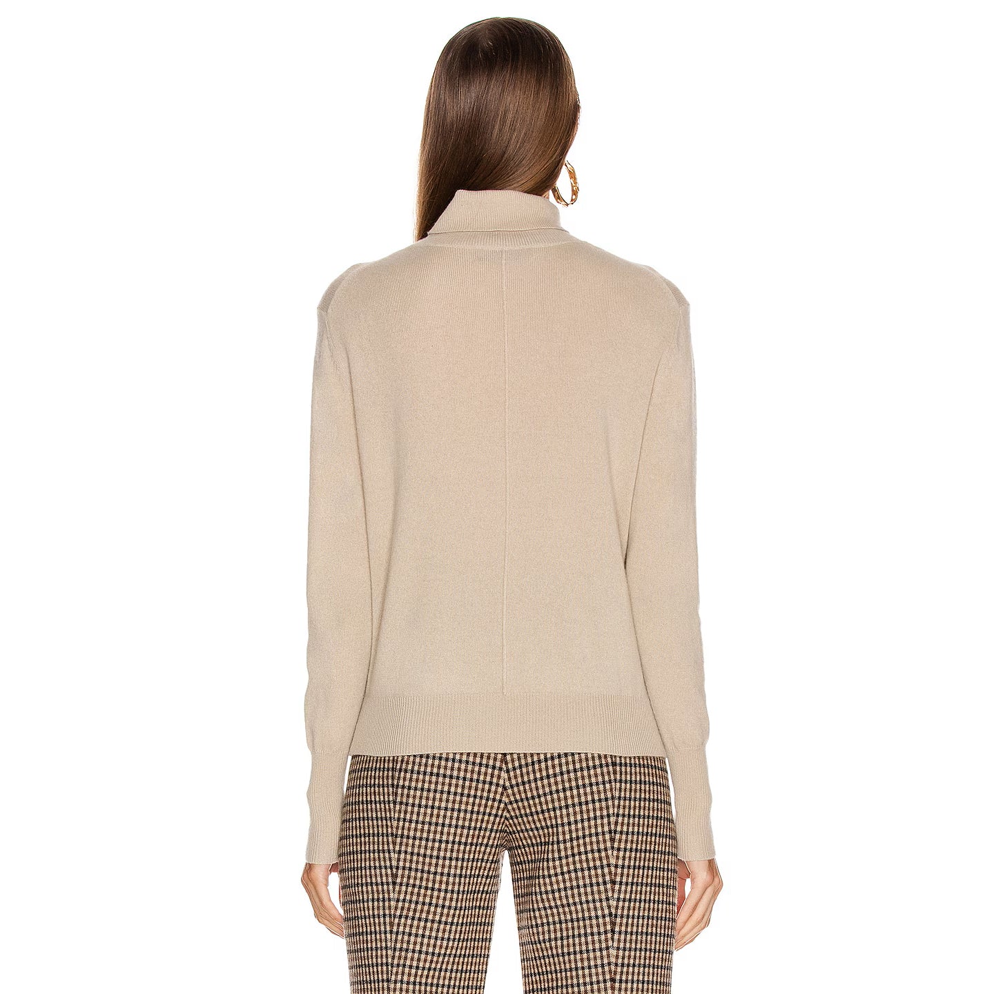 Nili Lotan "Ralphie" Cashmere Turtleneck in Beige, Size Medium (fits Size Small)