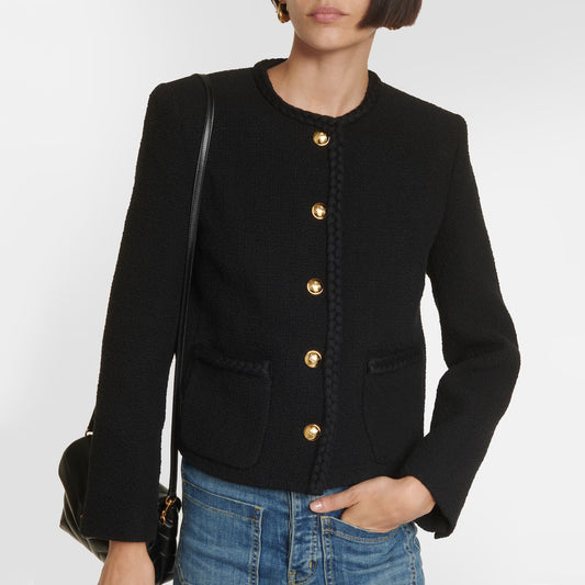 Nili Lotan Black Boucle Romy Jacket, size 0