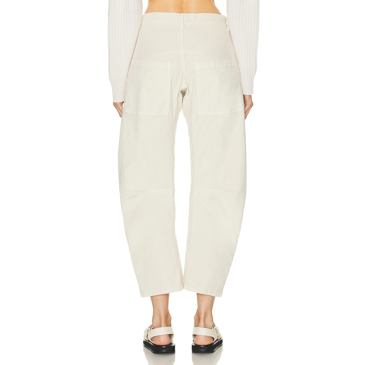 Nili Lotan "Shon" Corduroy Pant in Winter White, size 00 (fits like size 2)