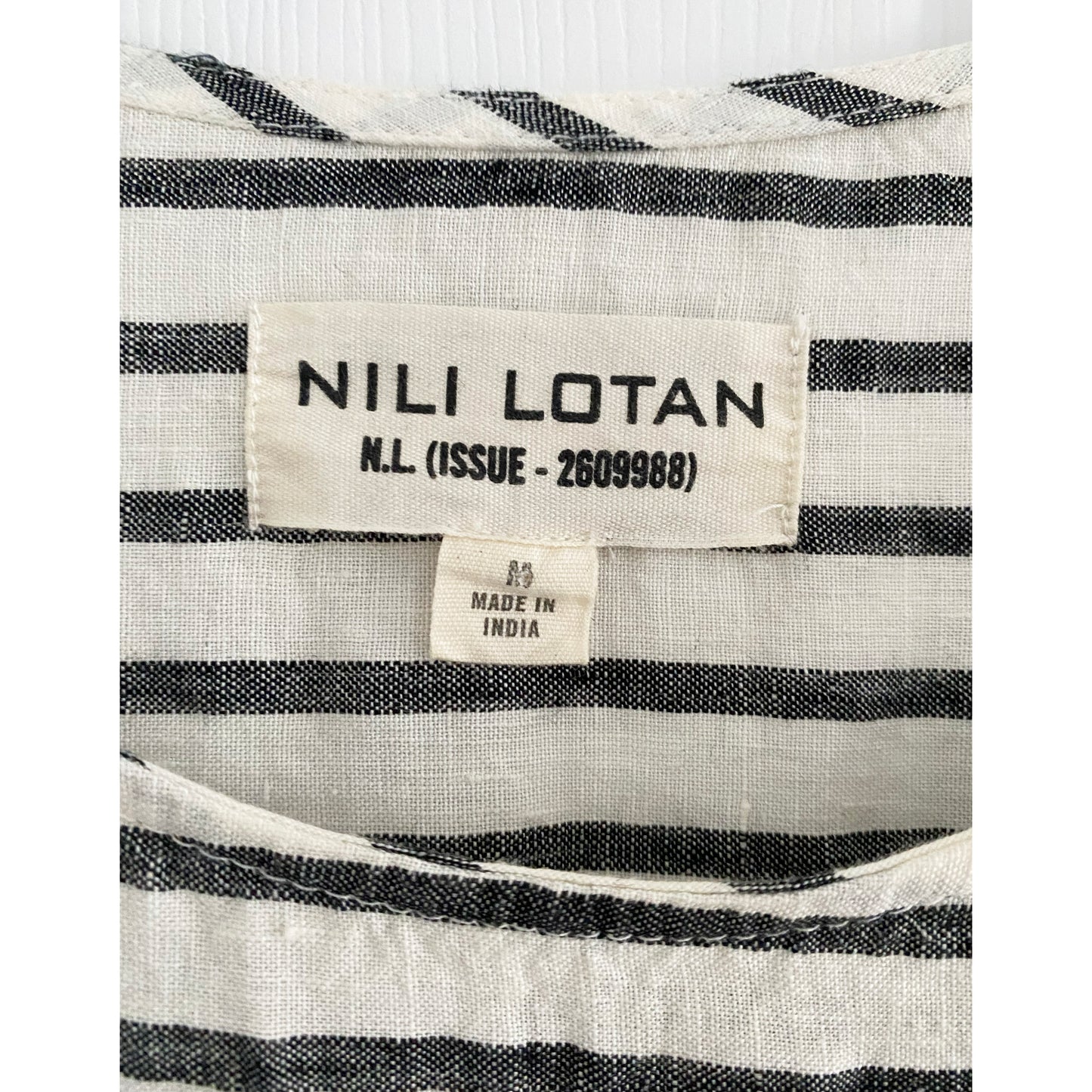 Nili Lotan Striped Linen Dress, size Medium